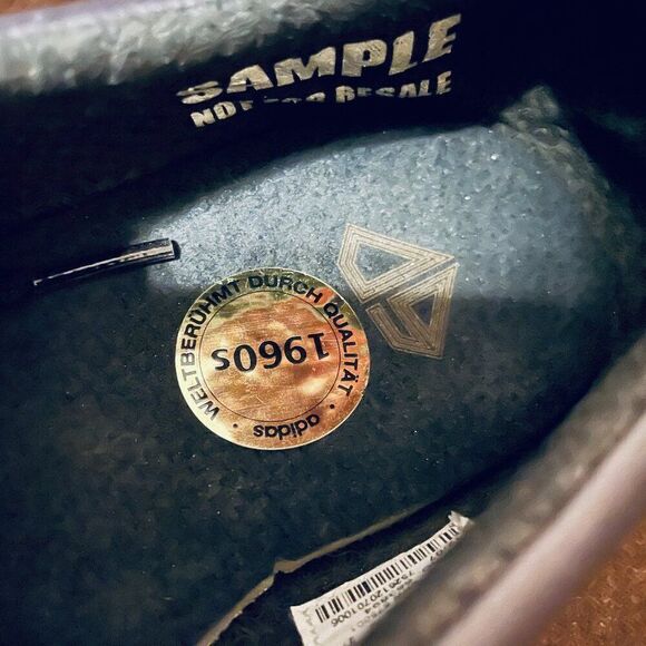 RARE 2007 Adidas Originals Gazelle Vintage Trainer Sample - Size 9 Black Leather - Picture 10 of 12